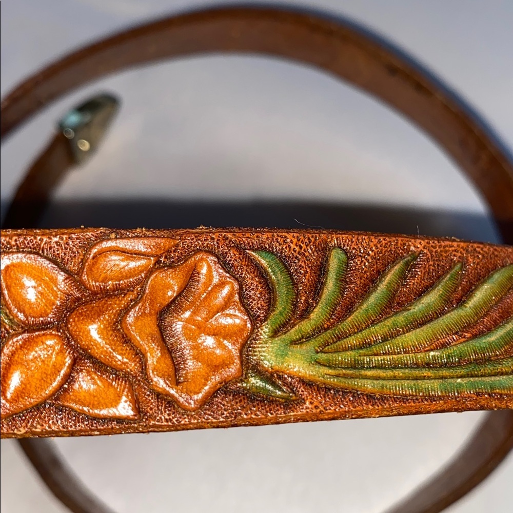 Vintage Leather belt, handmade - Picture 4 of 4